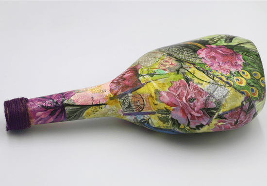 Private Decoupage Crafting on Bottles or Tissue Boxes