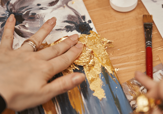 Fluid Art/ Gold Leaf