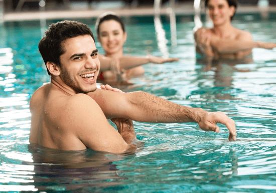 Water Aerobics with Male Instructor Coach Adel