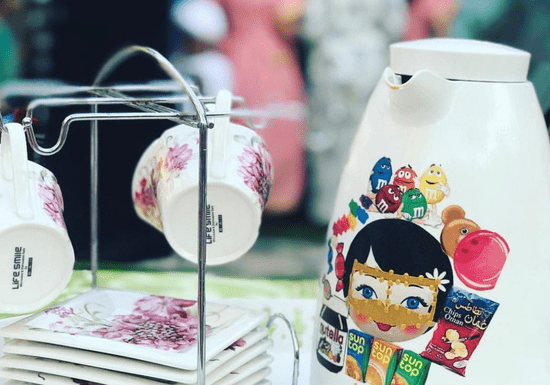 Decoupage on Flask with Napkins
