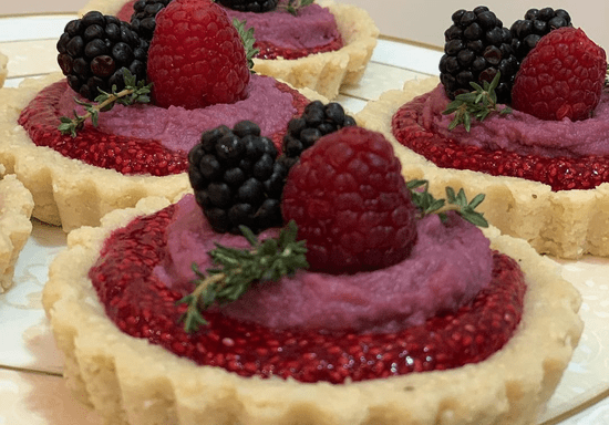 Raw Vegan Raspberry Tarts