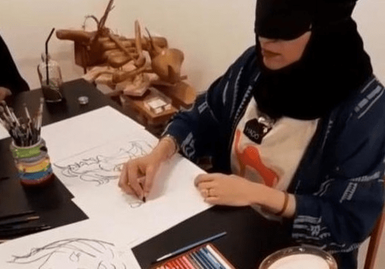 Eyes Closed Painting Workshop with Emirati Artist Nada Al Ameri